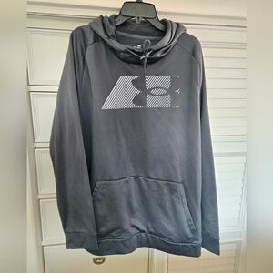 Under Armour Dark Gray Hoodie with White Logo
